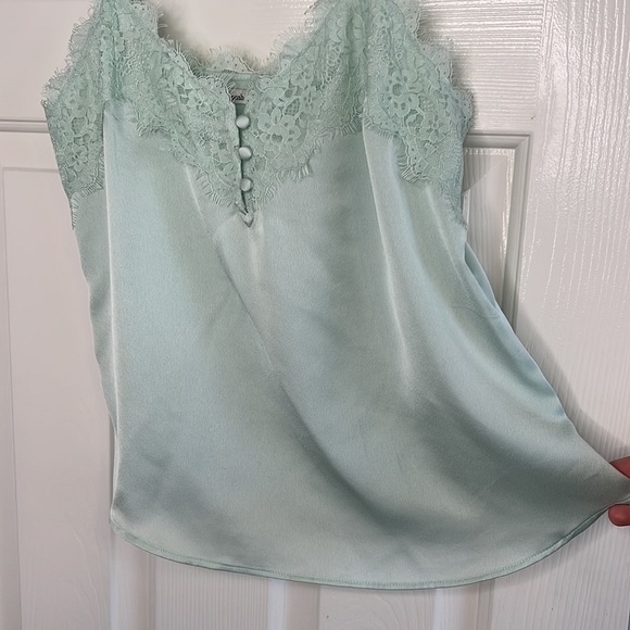 A&F mint silky lace camisole negligee size small - Picture 3 of 9